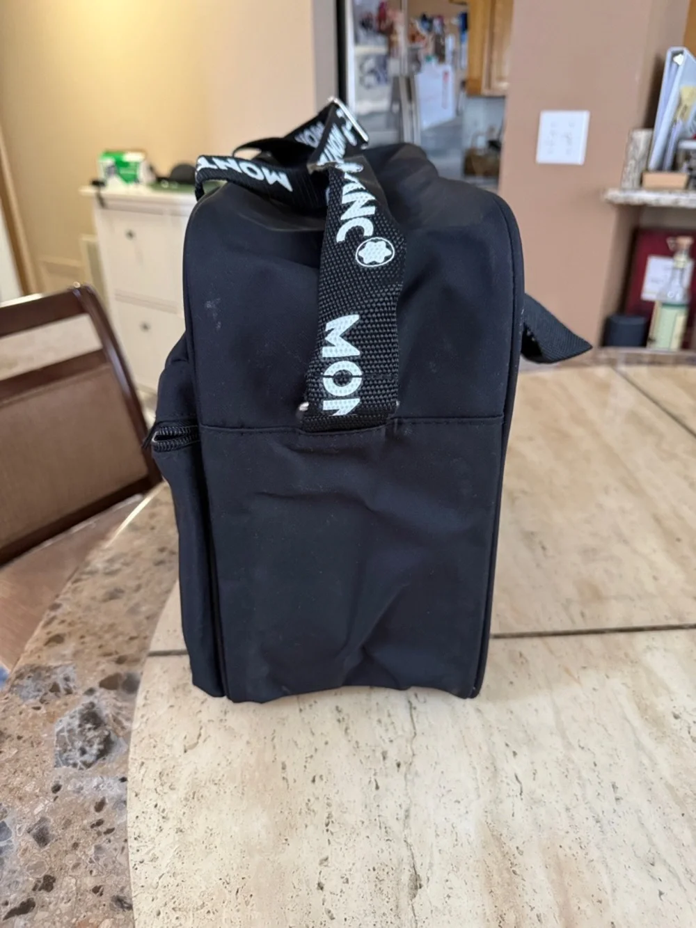 Montblanc Black Nylon Laptop Brief with Logo Webbing